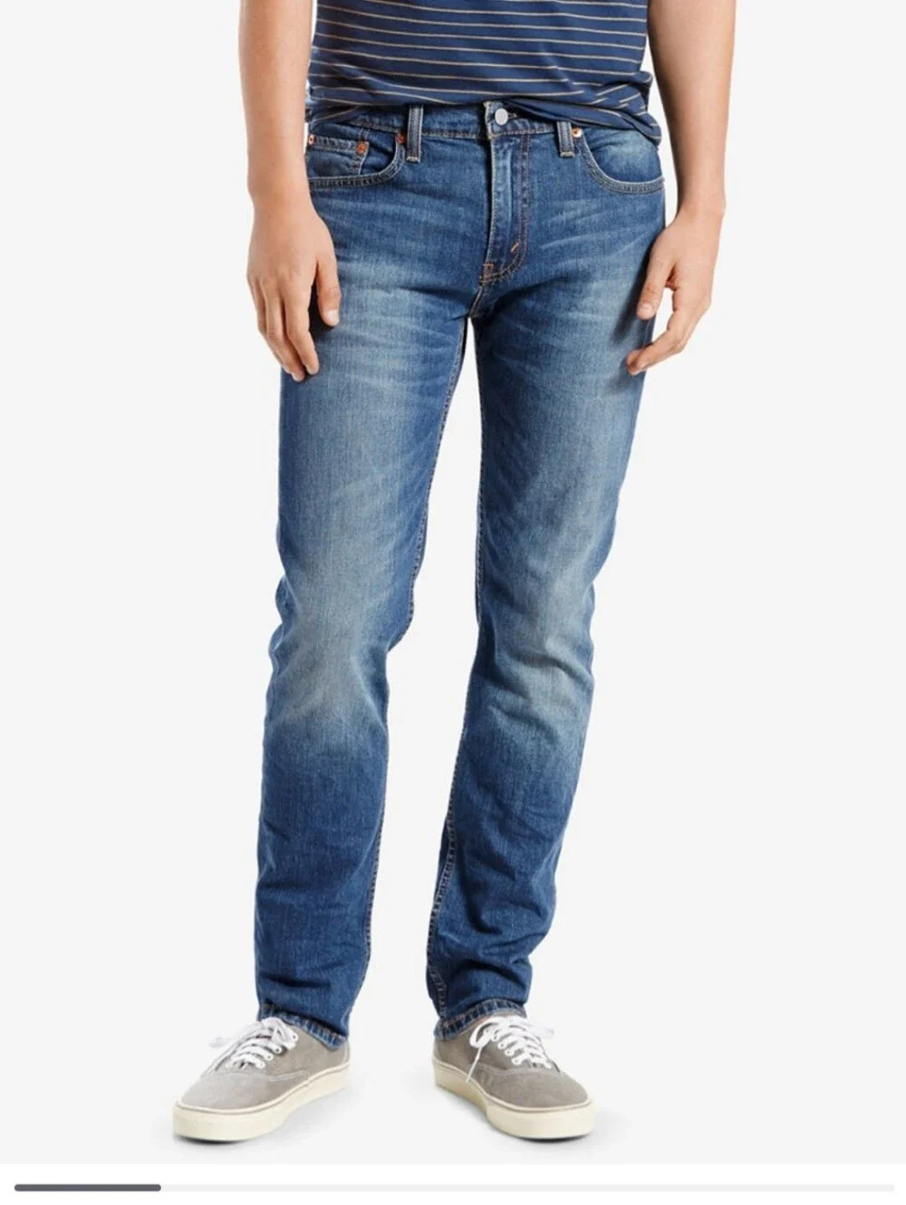 Levis Mens 511  Straight Men's Jeans in Medium Blue Wash Size 33